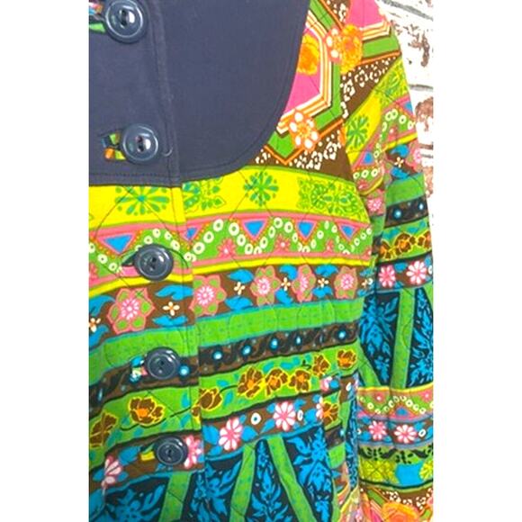 Anthropologie Allihop RARE 2007 Dragon Boat Quilted Pure Cotton Sweater Jacket - Picture 6 of 9